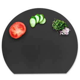 Round Cutting Board, Round Cutting Board, Heat Resistant 288°F (130°C), Heat Resistant Elastomer, Kamaboko Shape, Round, Double-Sided, Antibacterial, D-Shaped, Semicircle, Dishwasher Safe,