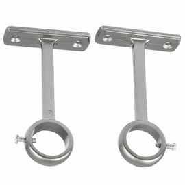 KXLife Ceiling Mounted Curtain Rod Brackets, Heavy Duty Ceiling Bracket for 1 Inch Curtain Rod Holder(Set of 2, Pewter)