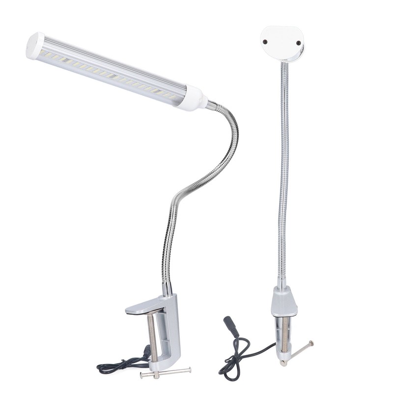 Gooseneck LED Work Light Silver C Clamp LED 21W Dimmable