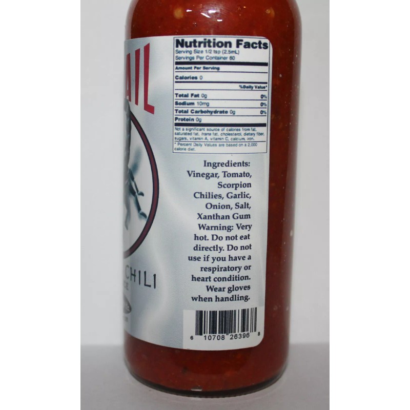 Red Tail Scorpion Hot Sauce Trinidad Moruga Red Tail Wax