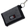 RED X Mens Canvas Tri-Fold Chain Wallet - Grey