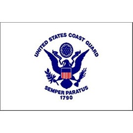 Flagpole To Go US Coast Guard Flag, 12x18-Inch, White