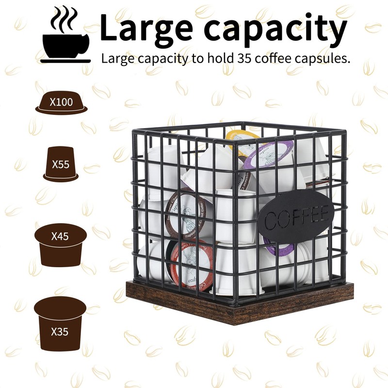 YINMIT K Cup Holder Organizer, Sturdy Coffee Pod Holder Organizer,
