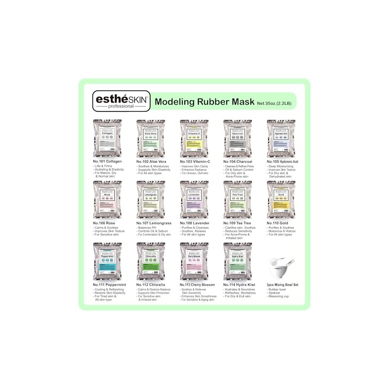 estheSKIN No.109 Tea Tree Modeling Mask Powder for Professional Facial