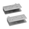 uxcell Adjustable Glass Door Hinges Clamp, Stainless Steel Cabinet Pivot