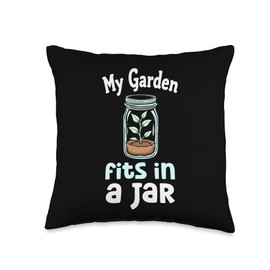 Micro-Gardening Small Space Gardening Compact Sustainable Throw Pillow