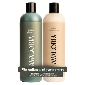 Shampoo y Acondicionador Herbal Sin Sulfatos, Parabenos ni Sales  para Brillo y Anticaída  Extracto 100 Natural con 10 Hierbas  Hidratación, Brillo y 