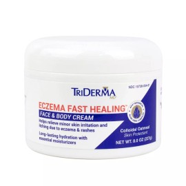 TriDerma Eczema Fast Healing Cream, Colloidal Oatmeal, No Cortisone/Ster