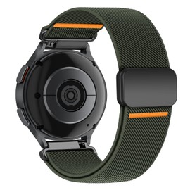 EIHAIHIS 0.8 inch (20 mm) Watch Band, Replacement Magnetic Strap for Smart Watches, Sewn Nylon, Elastic Band, Stepless Adjustment, Ultra Lightweight, Sweatproof, Quick Release Band