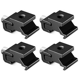 SLOW DOLPHIN Camera Metal Cold Shoe Flash Stand Adapter with 1/4"-20 Tripod Screw Thread (4 Pcs)