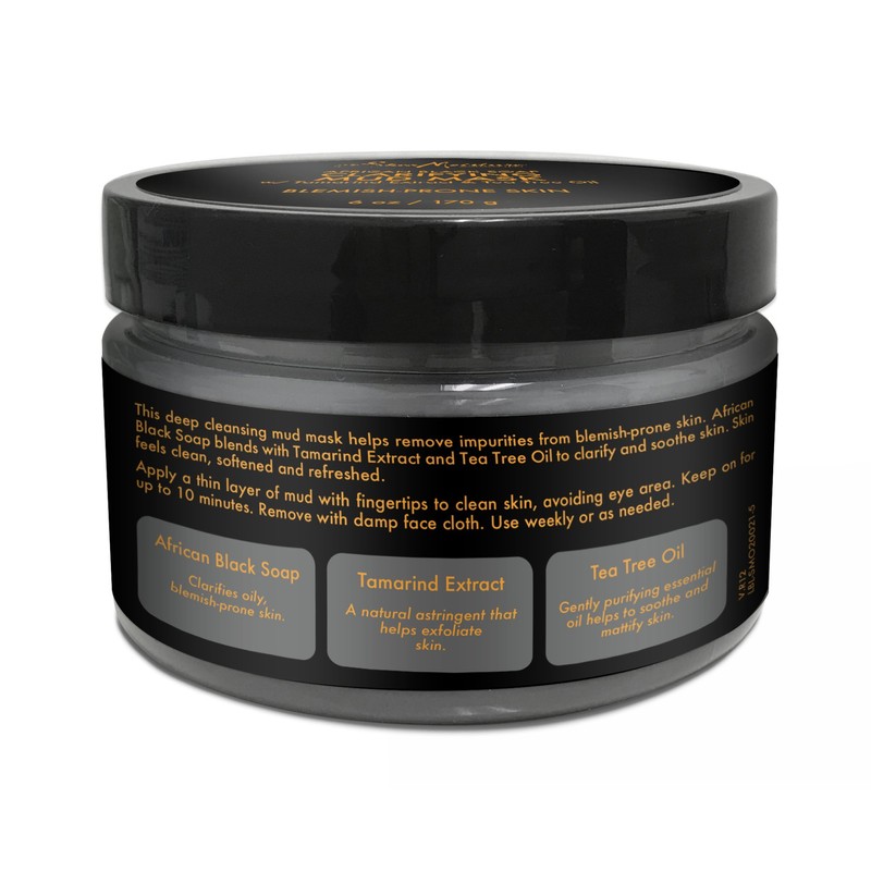 SheaMoisture African Black Soap Problem Skin Facial Mask, 4 Ounce