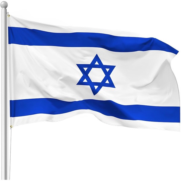 Israel Flag 90 x 150 cm Flag, Bright Colourful, Fade-resistant, Strong Flag, Outdoor Banner, Garden Sign, Lawn Holiday Flag