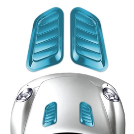 Rebvugr 2PCS Car Hood Air Vent Cover, Hood Scoops for Cars, Bonnet Vent Hood Air Intake Trim Cover, Universal Exterior Car Accessories with Carbon Fiber Hood Vents for Most Vehicles (Blue)