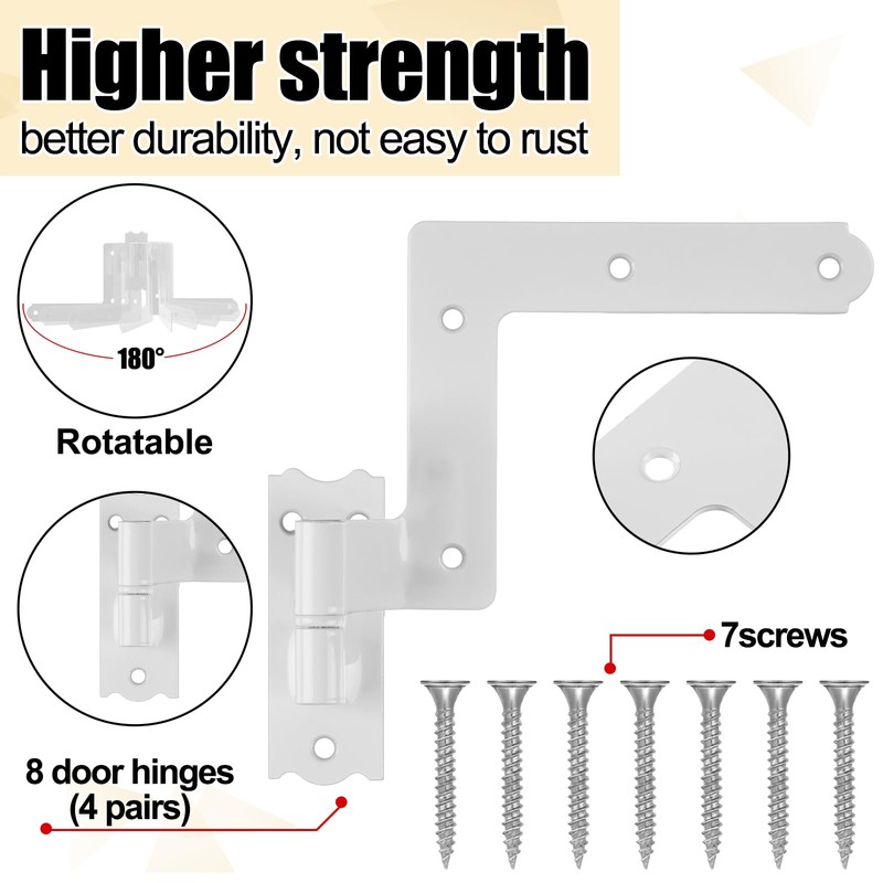 Moxweyeni 8 Pack (4 Pair) Steel Blind Shutter Hinge 1-1/16"