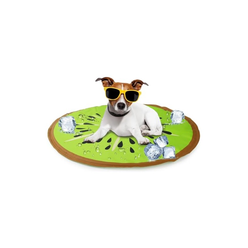 Pet Cooling Mat, Kiwi Design, 60 cm Diameter, Temperature Reducing