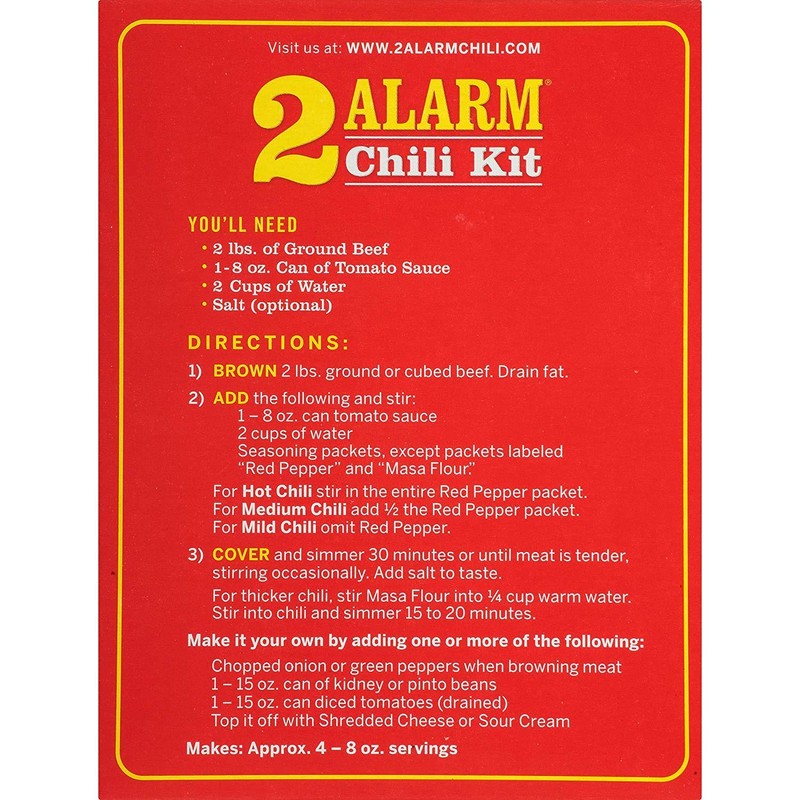 Wick Fowler's 2-Alarm Chili Kit, Texas Style Chili Seasoning Mix