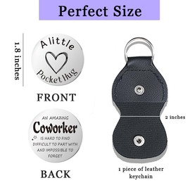 Pocket Hug Coworker Leaving Gift - Keychain for Colleague Retirement, Going Away, Farewell for Men Women - Token