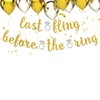 Gold Glitter Last Fling Before The Ring Banner - Bachelorette