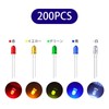 Light Emitting Diodes, Transparent LED Diodes, 200 Pieces, High Brightness,