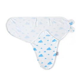 Hafaa Baby Swaddle Blanket 0-3 Months - 100% Breathable Organic Cotton Swaddles for Newborn - Adjustable Baby Swaddle Wrap Newborn - Soft Baby Blankets for Boys and Girls (Blue, Pack of 2)