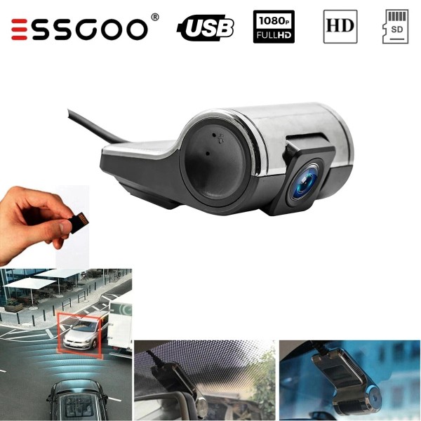 ESSGOO 1080P Night Vision Car USB DVR Camera Video Recorder