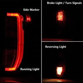 amopacorp Passenger Right Side Rear Tail Light Assembly LED+Halogen Type Brake Running for 2019-2023 GMC Sierra 1500 2500HD 3500HD Replaces# GM2801309 84968737 84565920 84760016 85115886