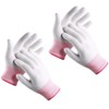 2Pairs Quilting Gloves for Free Motion Sewing Lightweight and Form-Fitting Nylon-Knit Support Gloves for Machine Quilters (Small）