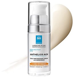 La Roche-Posay Anthelios AOX Daily Antioxidant Serum with SPF, Face Moisturizer with Sunscreen and Vitamin C & E, Oil Free Face Sunscreen for Sensitiv