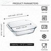 2.4QT Square Glass Baking Dish - 9x9In Square Baking Dish
