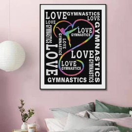 DVWIVGY Diamond Painting Kits, Gymnastics 5D Diamond Painting Kits Full Drill for Girls Boys Decompressions Art Work Office Wall Decor Art Pictures by Number Kits 12x16