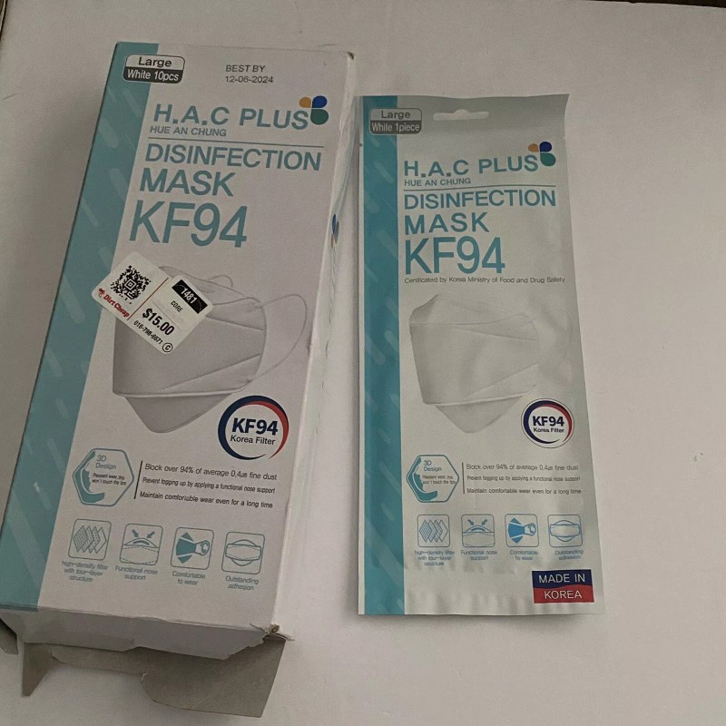H.A.C PLUS KF94 Disinfection Mask, (Pack of 10) H.A.C Plus