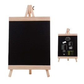 PAVIKE Chalkboard, 11.4 x 6.3 inches (29 x 16 cm), Mini Blackboard, Tabletop, Message Board, Store Sign, Menu Board, Message Board, Menu Stand, Tab Board, Price Tag, Blackboard, Rewritable Suitable