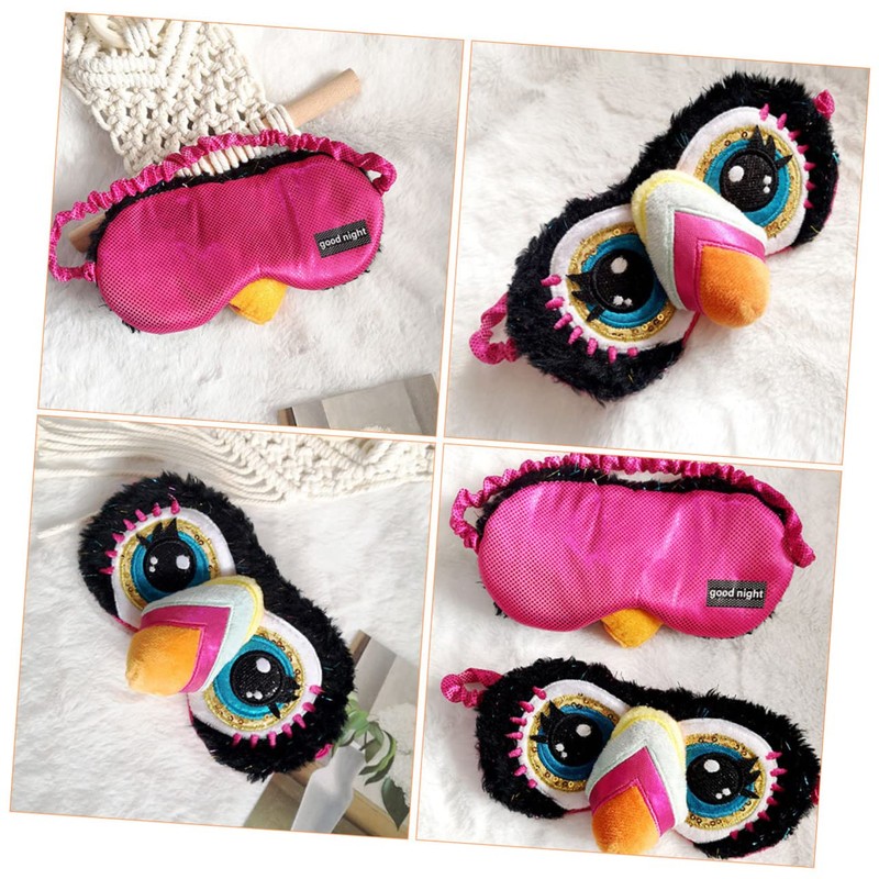 TOVINANNA Adorable Animal Pattern Eye Mask for Sleeping Soft Plush