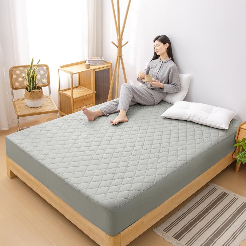 Melvint Fitted Sheet, Single Pad Integrated Fitted Sheet, Waterproof Bedwetting