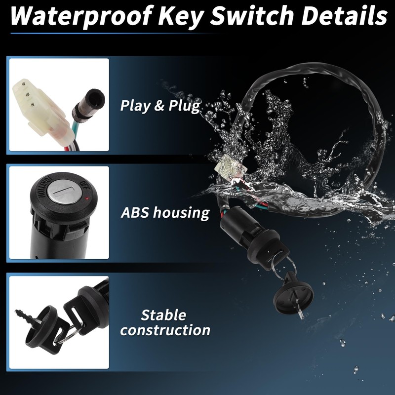 X AUTOHAUX Ignition Key Switch Ignition Switch Lock Set No.35100HN6A30/35100HM8000/35010HF1670/35100HN1000