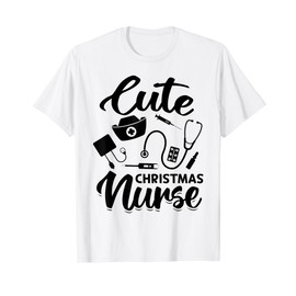 Cute Christmas Nurse T-Shirt, White