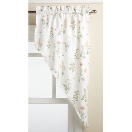 Lorraine Home Fashions - Par de guirnaldas para jardín inglés (139,7 x 96,5 cm), Color Blanco y Multicolor