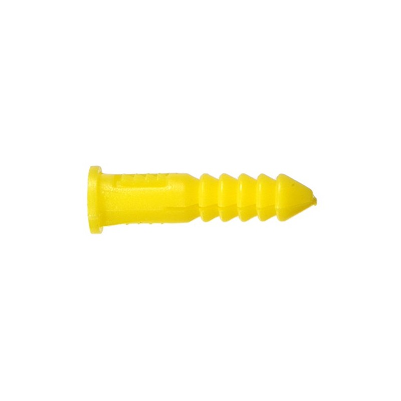 Hillman 370326 Ribbed Plastic Anchor, 4-6-8 X 7/8-Inch, Yellow, 100