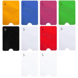 LXUEJIE 10 PCS RFID Blocking Card Sleeves, 3.5 x 2.4 Inch Colorful Credit Card Protector Cover Sturdy Travel Anti-Theft Credit Card Holder Fits Bags & Purses