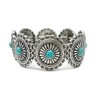 Emulily Turquoise Western Concho Design Stretch Bracelet Navajo