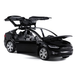 1/32 Model x Metal Die Casting Toy Car for 3 to 12 Year Old Boy Pull Back Car Toy with Sound and Lights (Black)