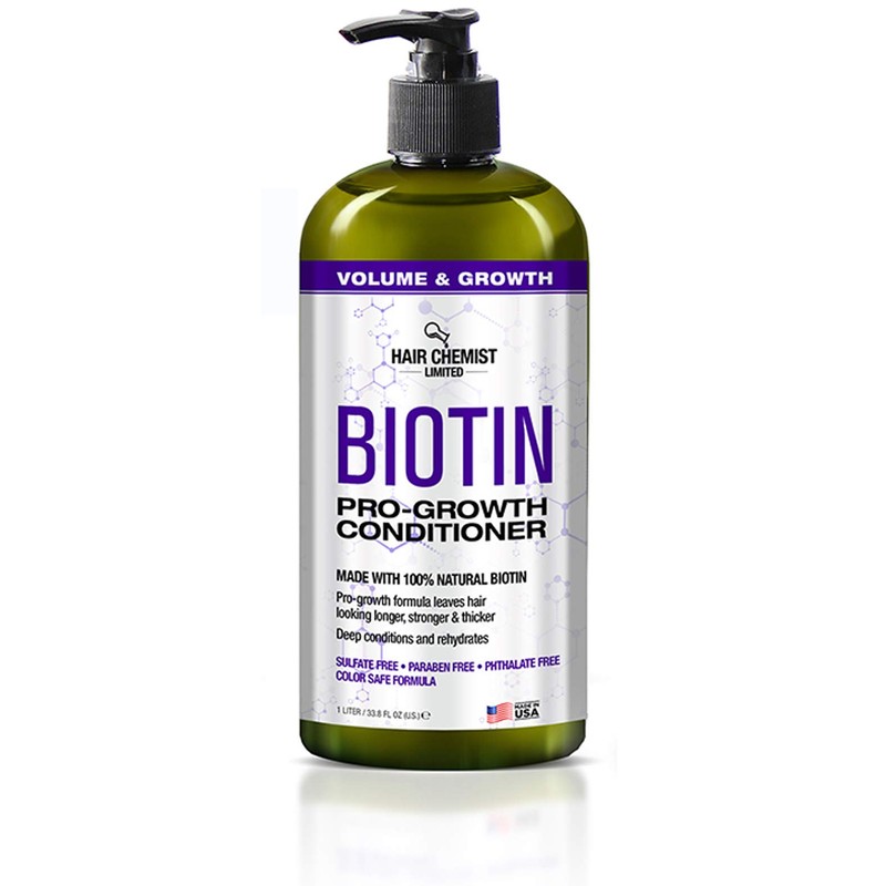 Hair Chemist Pro-Growth Shampoo & Conditioner Set with Biotin -