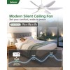 Sofucor 54 Inch Ceiling Fans with Lights-Outdoor White Ceiling Fan