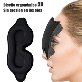 Antifaz para dormir 3D para mujeres y hombre, antifaz para dormir para una oscuridad absoluta, tejido transpirable con correa ajustable para siestas, viajes