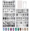 birdsunshine 10 Pcs Nail Stamping Plates, Flowers, Lace, Geometric Patterns