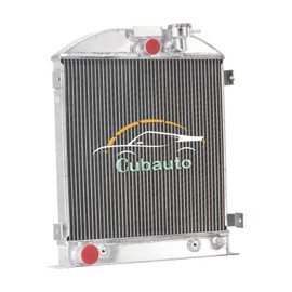 Cubauto 3 Rows Aluminum Radiator for 1932 Ford Hi-boy Model B Model A/AA Sedan Delivery 1930 1931 V8 Configuration Engine Radiators