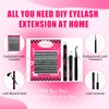 LAKANAKU DIY Lash Extension Kit,280 Pcs Cluster lash Extensions, 10-16mm