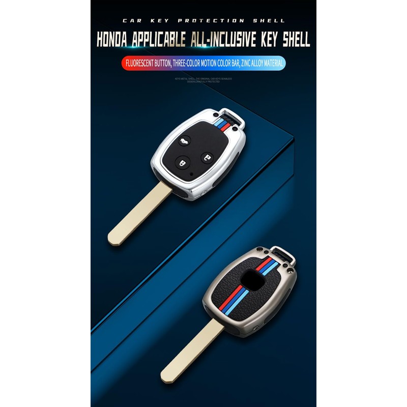 TECART Key Fob Cover Fit for Honda Civic Jazz Pilot