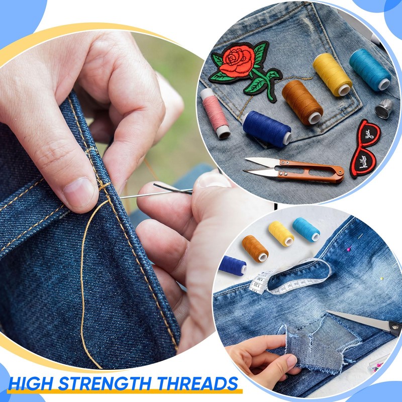 GliCraft 8 Colors Denim Thread Jeans Sewing Thread 137yard 203