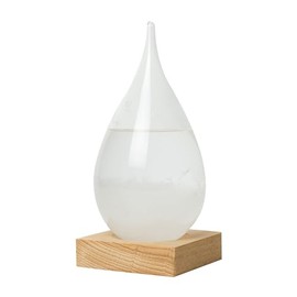 InGenious Teardrop Storm Glass on Stand Ornamental Weather Forecast Barometer